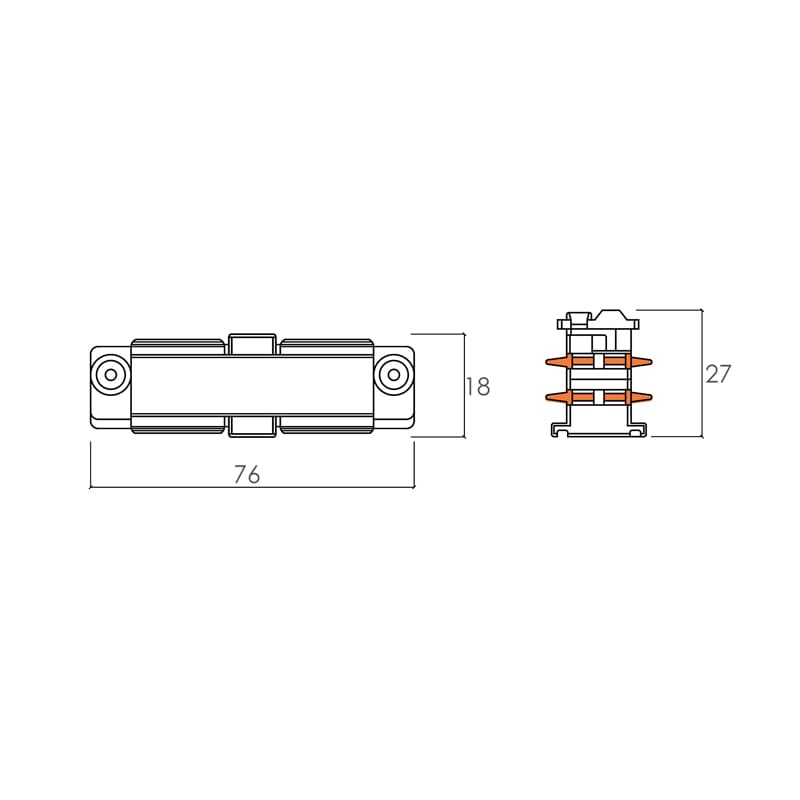 ART5111 Линейный соединитель невидимка    -  Трехфазный шинопровод и комплектующие 